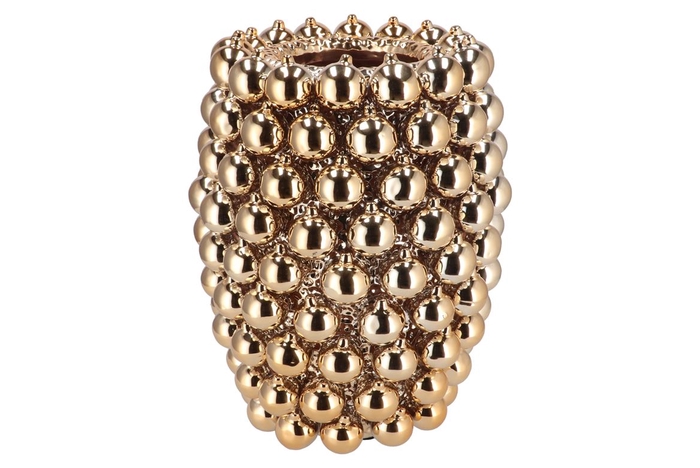 <h4>Christmasball Gold Vase 30x30x39cm</h4>