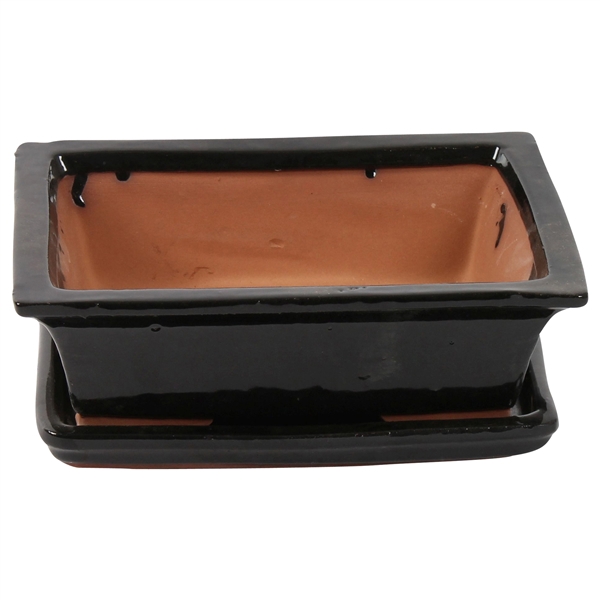 <h4>Bonsai accesoires Potset with saucer Ø25cm Black</h4>