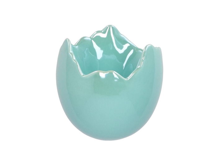 <h4>Easter Egg Pearl Blue Pot 13x13cm</h4>