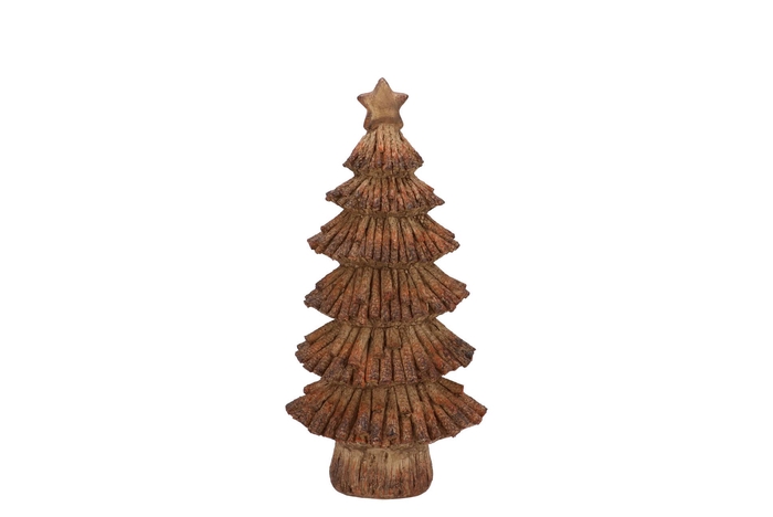 Wonderland Scottish Brown Tree Star 8x6x14cm Nm