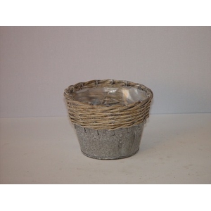 Willow basket grey D 12* 9