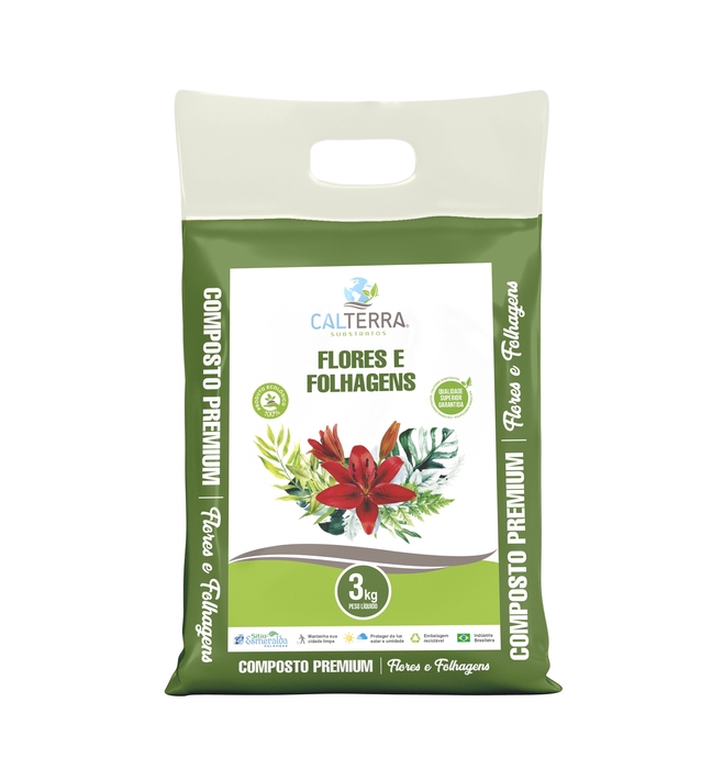 SUBSTRATO FLORES E FOLHAGENS 3KG