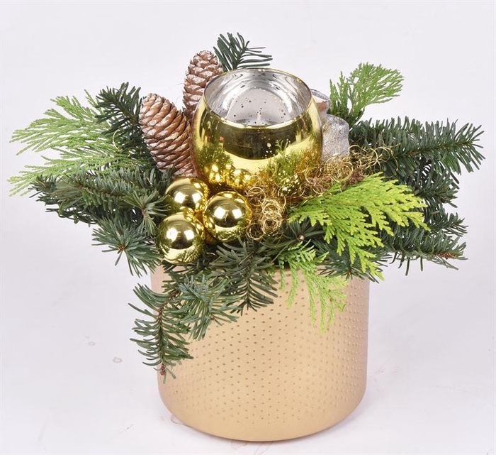 <h4>Keramiek pot goud 14cm</h4>