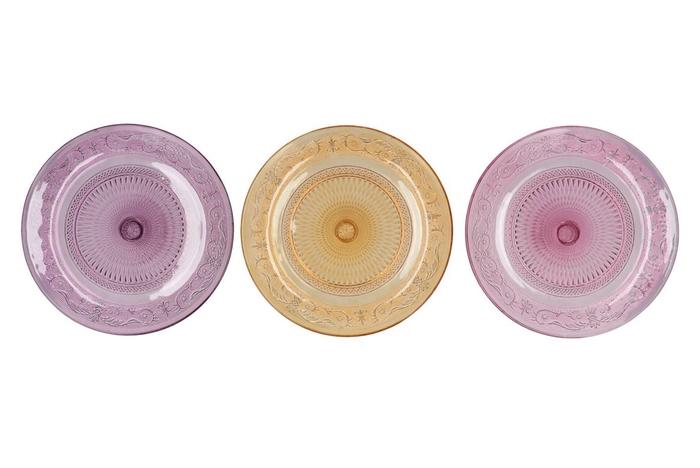 <h4>Dayah Pastel Mix Glass Plate 32,5x2,5cm Ass P/1</h4>
