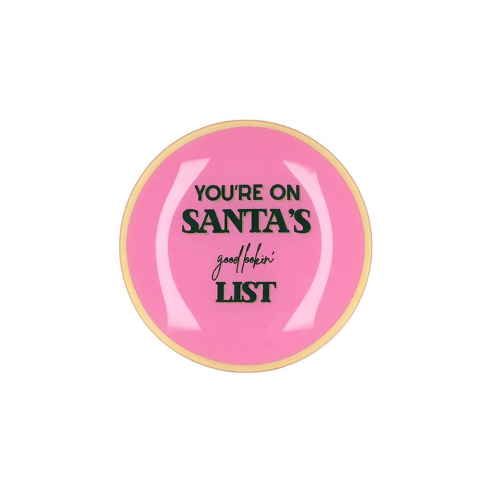 <h4>Plate Round Your On Santas 18x18x2cm</h4>