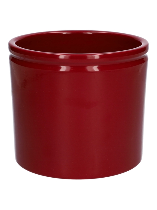 <h4>DF03-885097075 - Pot Lucca1 d19.4xh17.6 winered shiny</h4>