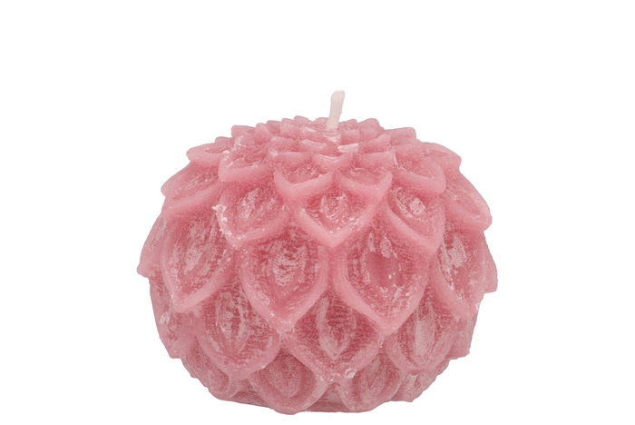 Candle Dahlia Old Dark Pink 9x7cm