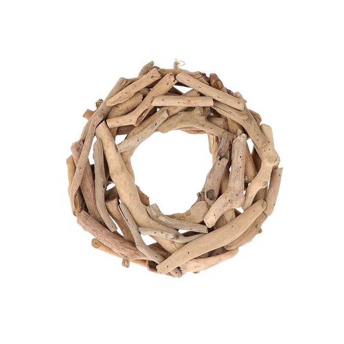 Wreath d25cm driftwood