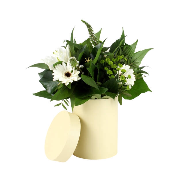 <h4>Hat box Pastel carton D.13xH.17cm yellow</h4>