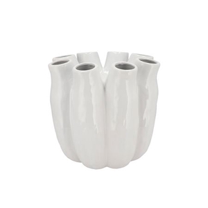 Luna White Tube Vase 24x24cm Nm