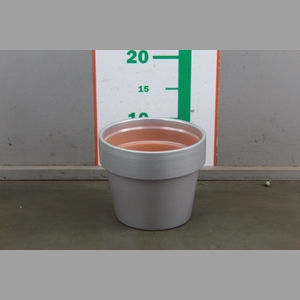 KERAMIEK POT ZILVER D15XH12