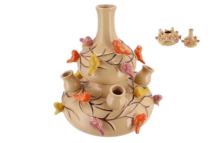 <h4>Bird Vase Sand Bubbles 33x37cm Nm</h4>