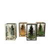 Glam Majestic Green Mix T-light Tree Ass 12x20cm Nm