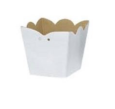 <h4>CACHEPOT CRISANTEMO 16,5CM X 16CM X 11CM LISO BRANCO</h4>
