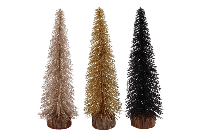 <h4>Sparkle Black/gold Tree Ass 7x29cm</h4>