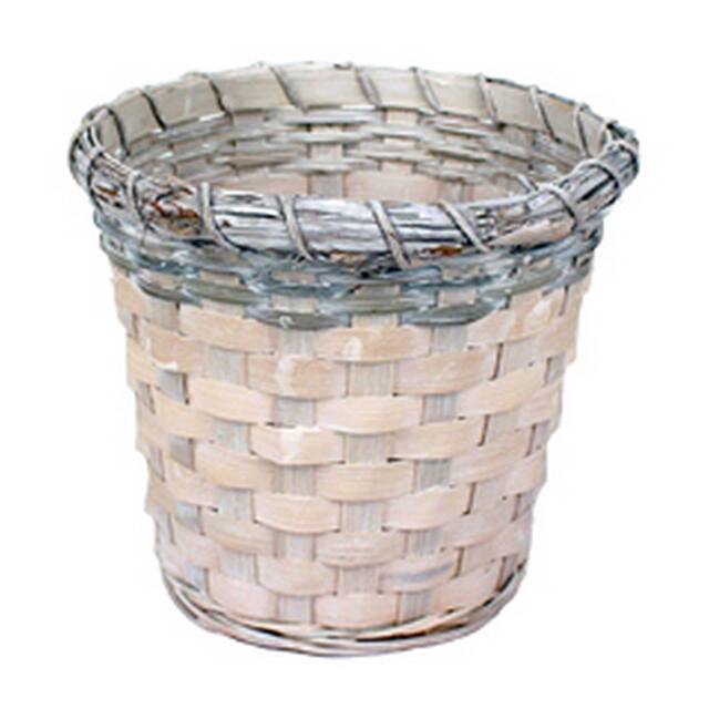 Pot Jakarta bamboo ES15xH13,5cm whitewash