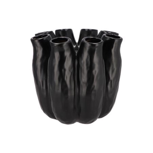 Luna Black Tube Vase 28x28cm Nm