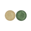 Melamine Shine Olive Green/gold Plate Round Ass 28x28x2cm