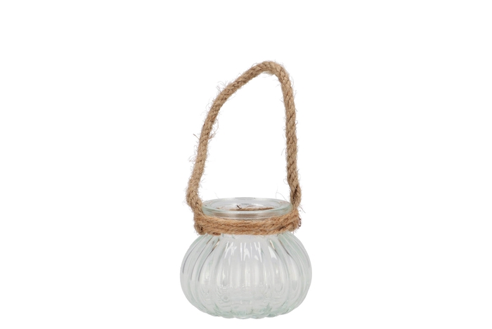 <h4>Glass Rope Ribbed 9x9x8cm</h4>