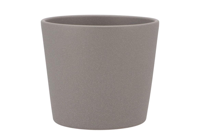 Ceramic Grey Structure Pot 15x13,5cm