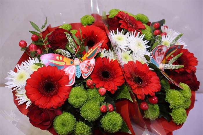 <h4>Boeket Biedermeier Rood</h4>