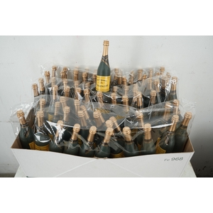 Pick Champagne bottle 13,5x4cm+12cm stick green 24pce/bag