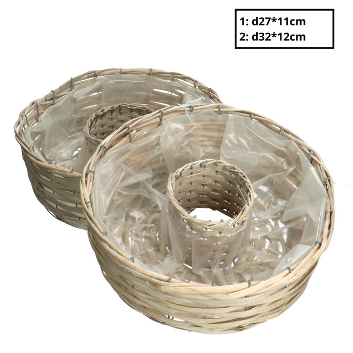 <h4>Basket sets Chip ring S/2 d32*12cm</h4>