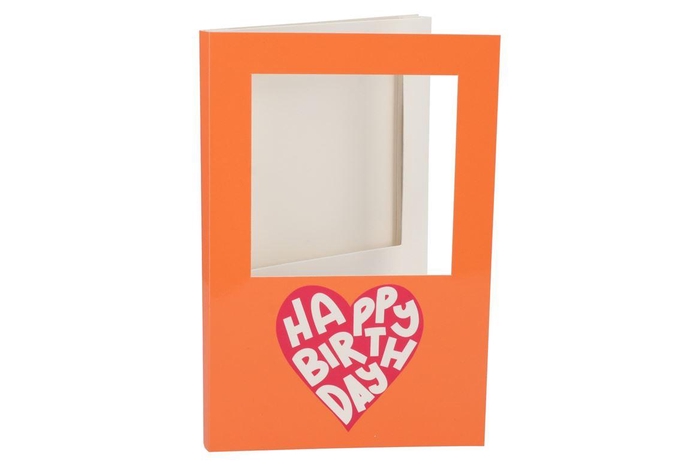 <h4>Gift Tile Card Happy Birthday Orange 21x14x1cm</h4>