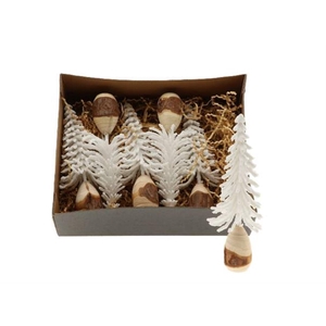 Deco Tree Picea Wax W9h21 White