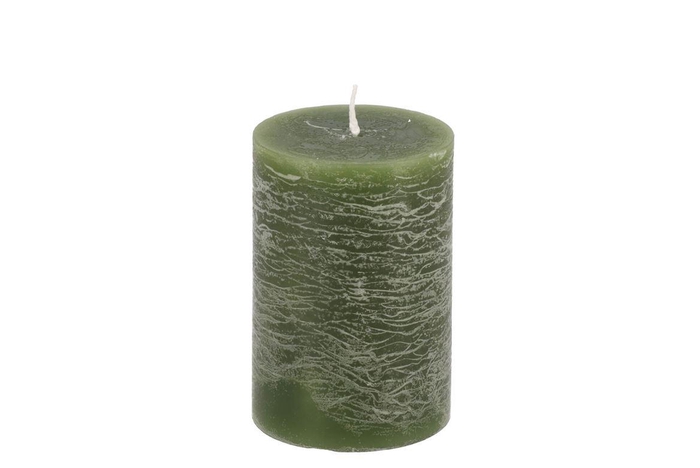 <h4>Candle Rustic Pillar Green 7x10cm</h4>