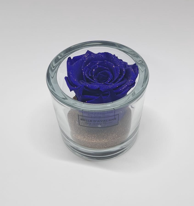 Cilinder d9x8h glitter blauw