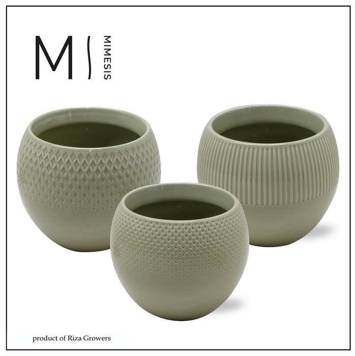 <h4>Pottery Ceramic Bolivia Green - 12cm | Mimesis</h4>