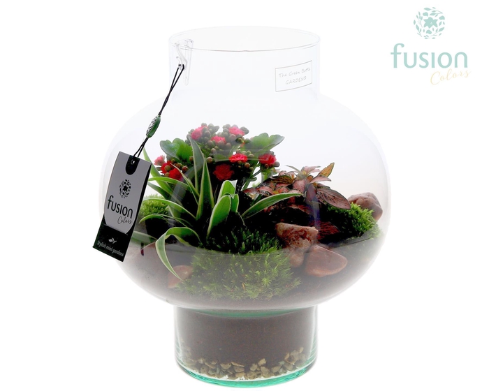 <h4>Green Bottle Laura Medium met arrangement</h4>