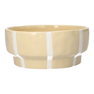 Planter Ariona d18xh8 cream+white stripes