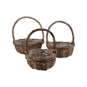 Rattan Basket Handle 3pcs 45x18cm Nm