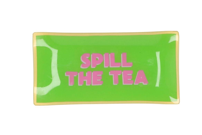 Plate Rectangle Spill The Tea 20x10x2cm