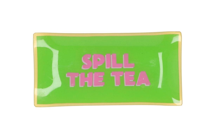 Plate Rectangle Spill The Tea 20x10x2cm