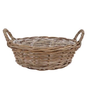 Rattan Ivy Basket Low Ears 40x13cm