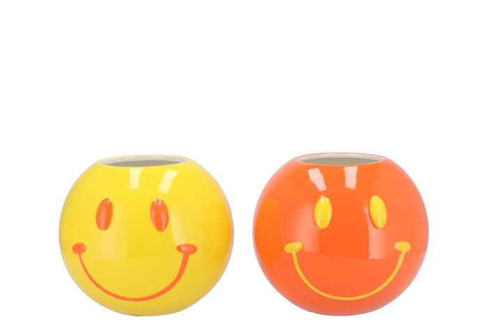 <h4>Smiley Dutch Orange Mix Vase Ass 15x15x12cm Nm</h4>