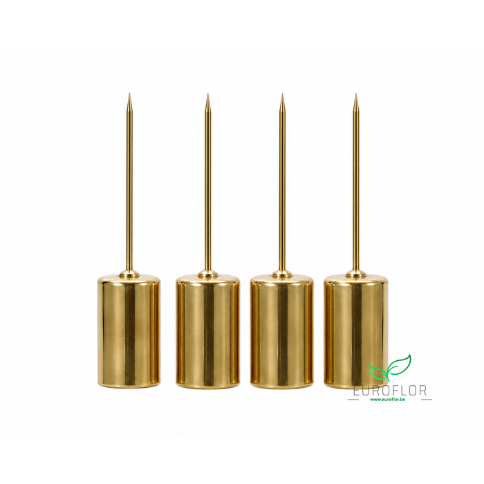 <h4>CANDLE HOLDER METALGOLD D2,3CM X H9,2CM 4PCS</h4>