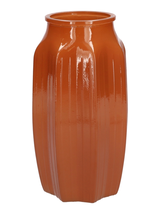 <h4>DF02-664325300 - Vase Suko d8.5/12xh22 brown/terra milky</h4>