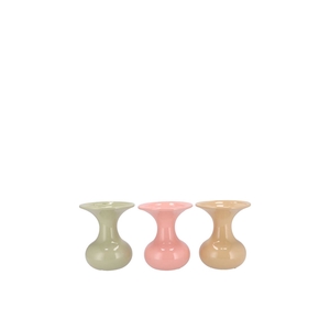 Mia Dreamy Pastel Mix Vase Trumpet Ass 9x9x12cm
