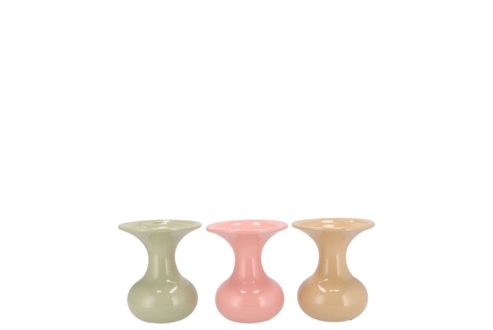 <h4>Mia Dreamy Pastel Mix Vase Trumpet Ass 9x9x12cm</h4>