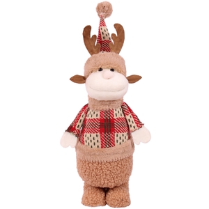 Dec X-Mas Reindeer Teddy Fur 54cm