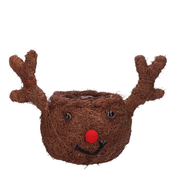 <h4>Kerst naturel Rendier pot 27*15*11cm</h4>