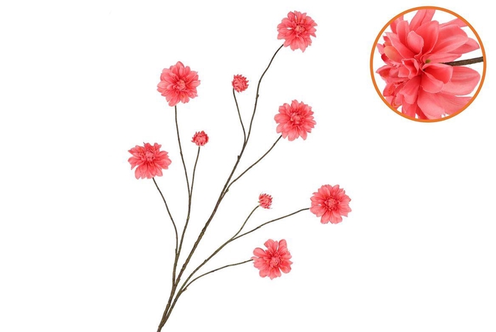 Silk Dahlia Branch Red 125cm