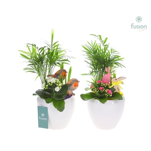 Pot keramiek met Pasen arrangement