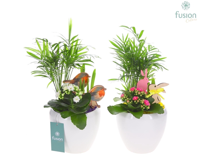 <h4>Pot keramiek met Pasen arrangement</h4>