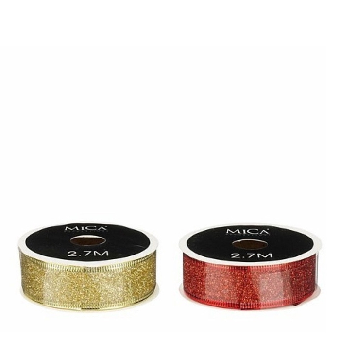 <h4>Kerst Lint glitter 25mm 2.7m</h4>