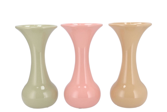 <h4>Mia Dreamy Pastel Mix Vase Neck Trumpet 13x13x27cm</h4>